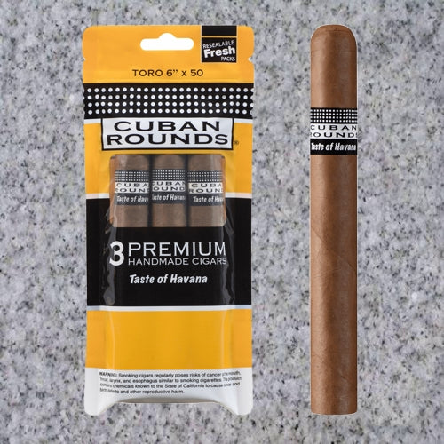 CUBAN ROUNDS TORO NATURAL (6&quot; x 50)