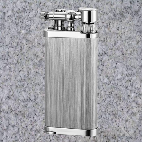 IM Corona: Pipe Lighters: IM CORONA OLD BOY CHROME HAIRLINES