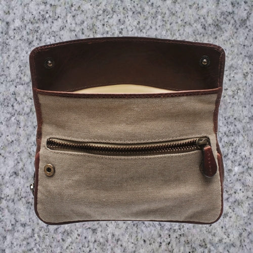 Chacom: 2-PIPE BAG - LEATHER & CANVAS