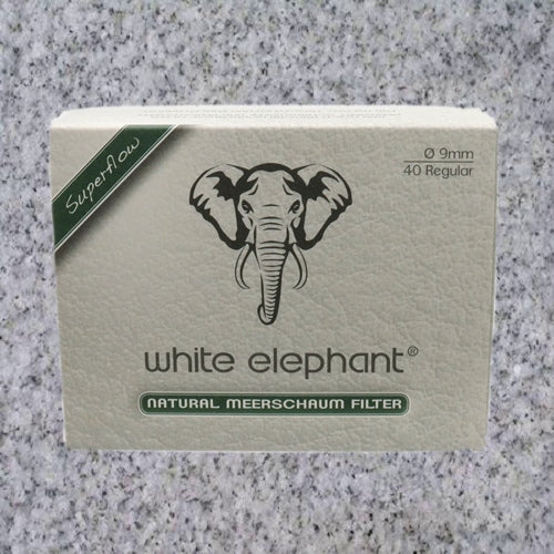 White Elephant 9mm Filters- Meerschaum - Box of 40