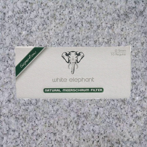 White Elephant 9mm Filters- Meerschaum - Box of 10