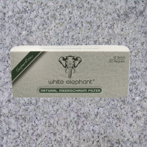 White Elephant 9mm Filters- Meerschaum - Box of 20