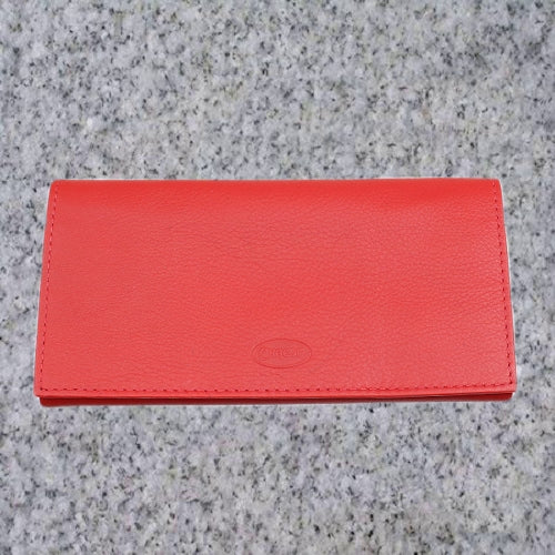 Chacom: RED LEATHER ROLLUP POUCH