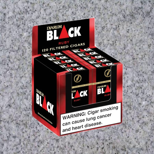 Djarum: RUBY BLACK CHERRY FILTERED CIGARS (3.5&quot; x 20)