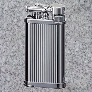IM Corona: Pipe Lighters: IM CORONA OLD BOY CHROME LINES - 4Noggins.com