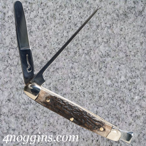 Rodgers of Sheffield: SMOKERS KNIFE - STAG HORN INLAY - 4Noggins.com