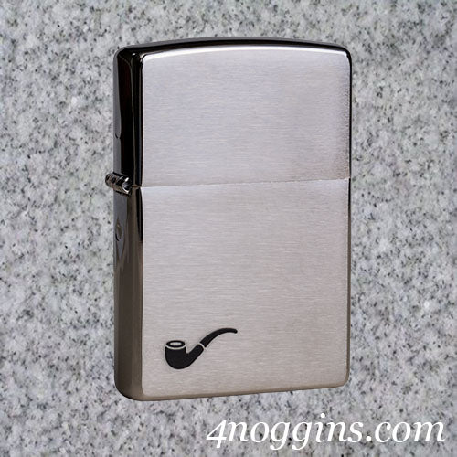 ZIPPO PIPE LIGHTER - BRUSHED CHROME - 4Noggins.com